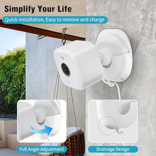 sibada 3 Pack Blink Camera No Drill No Screws Wall Mount Bracket for Blink Outdoor 4/Outdoor 2K+/Mini 2/Mini 2K+ Indoor Cameras, Strong Adhesive Mount, Damage-Free, Easy to Install - Image 4