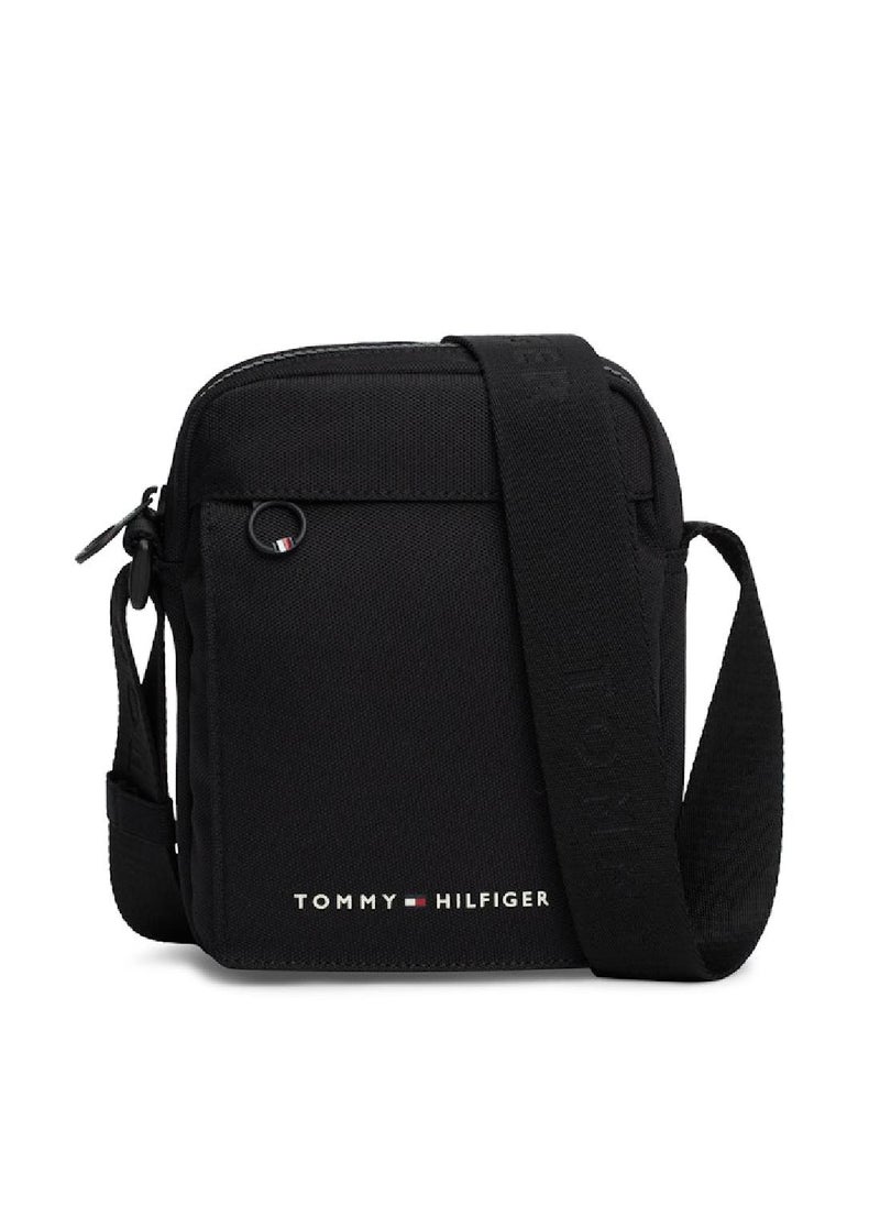 TOMMY HILFIGER - Men's Th Mini Reporter Bag - Recycled Polyester, Black - Image 1