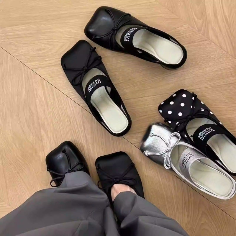 شبشب نسائي بكعب سميك وقوس وطرف مغلق - Image 4
