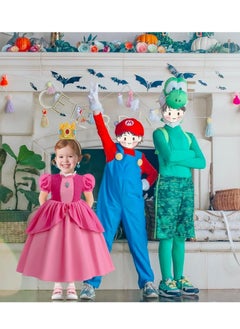 Excefore Princess Cosplay Costume for Girls Kids, Dress With Accessories Crown and Earrings, 140cm  - Image 2