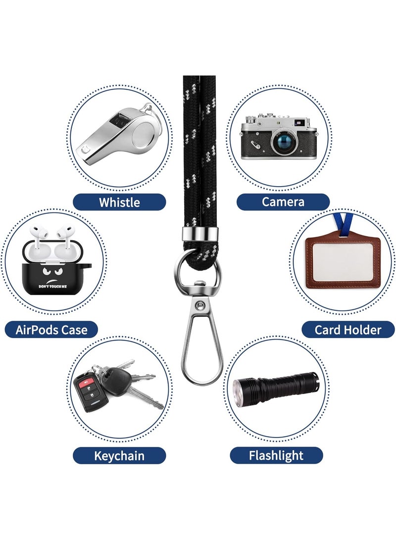 Mobile Phone Lanyard 2 Pack-2× Adjustable Neck Strap,2× Wrist Strap,2 Pads，Universal Crossbody Cell Phone Lanyards,Multifuctional Phone Lanyards Compatible with Iphone17 Pro Max ，Samsung and Most Smartphones(Dark Green＋Black Silver) - Image 4