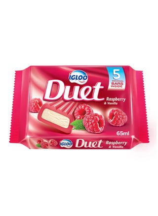 Duet Raspberry & Vanilla Ice Cream Bars Multipack