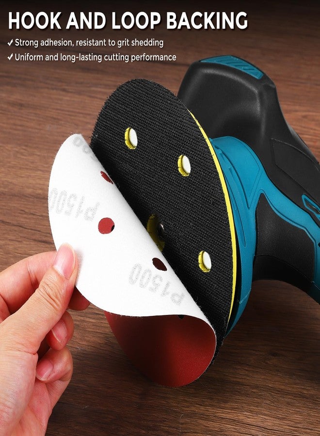 Kozelo 120 Pack Sanding Disc Kit 5 Inch 60/80/100/120/180/240/320/400/600 Grit 8 Hole Hook and Loop Random Orbital Sandpaper for Drywall Sander Wood Metal - Image 3
