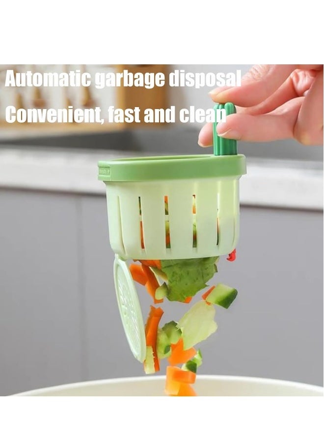 Generic - 3PCS Cactus Kitchen Sink Drain Strainer, Press Automatic Dumping Basket, Multi-Functional Home Use Sink Draining Basket Filter Net Lifting Basket, Kitchen Waste Collector Filter for Sinks (Green) - Image 1
