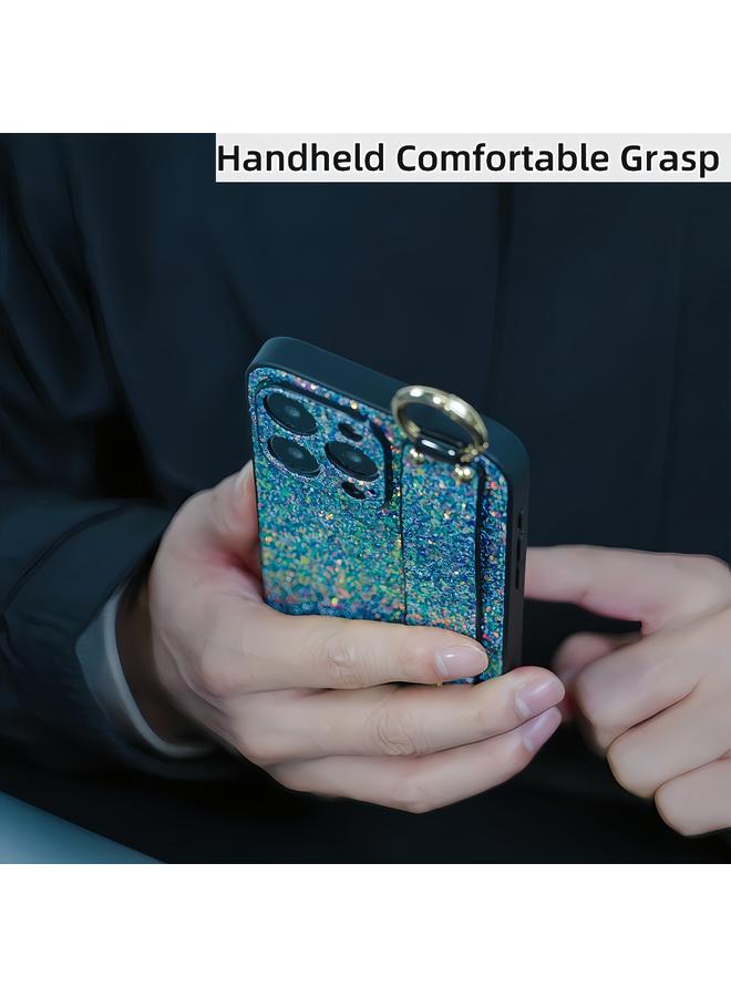 اس-توب جراب لهاتف iPhone 11 Pro Max مزود بحامل سوار معصم من الألماس اللامع - Image 5