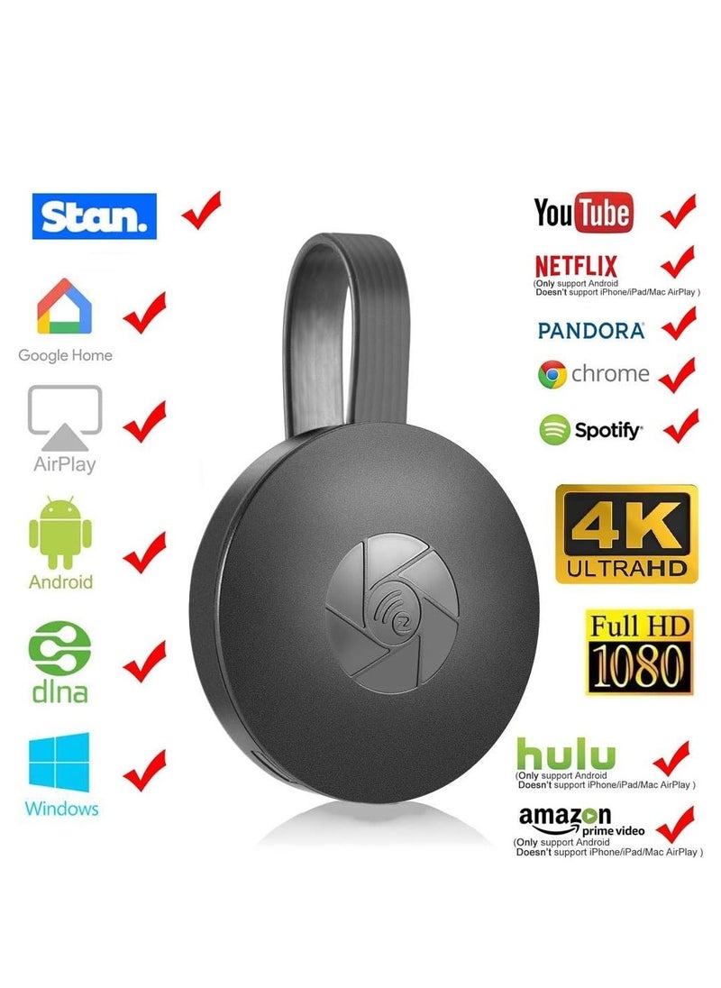 محول عرض لاسلكي محول واي فاي محمول 1080 بكسل جهاز استقبال فيديو للهاتف المحمول HDMI شاشة ذكية النسخ المتطابق إلى بث التلفزيون الكمبيوتر الشخصي iOS Android Windows MAC OSX