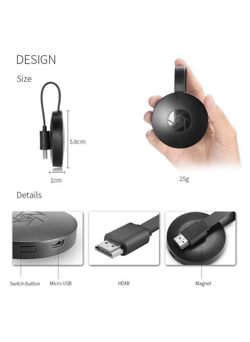 محول عرض لاسلكي محول واي فاي محمول 1080 بكسل جهاز استقبال فيديو للهاتف المحمول HDMI شاشة ذكية النسخ المتطابق إلى بث التلفزيون الكمبيوتر الشخصي iOS Android Windows MAC OSX