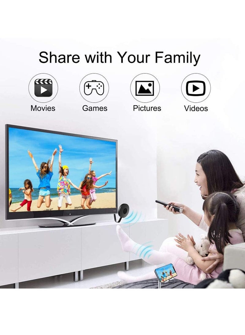 محول عرض لاسلكي محول واي فاي محمول 1080 بكسل جهاز استقبال فيديو للهاتف المحمول HDMI شاشة ذكية النسخ المتطابق إلى بث التلفزيون الكمبيوتر الشخصي iOS Android Windows MAC OSX