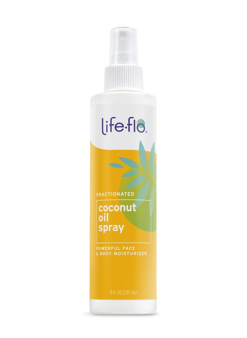Life-flo Life-flo Fractionated Coconut Oil Spray, Refined Liquid Coconut Oil for Skin Care, Hair Care, Lightweight Moisturizer, All Skin Types, Hypoallergenic, 60-Day Guarantee, Not Tested on Animals, 8oz  - Image 1