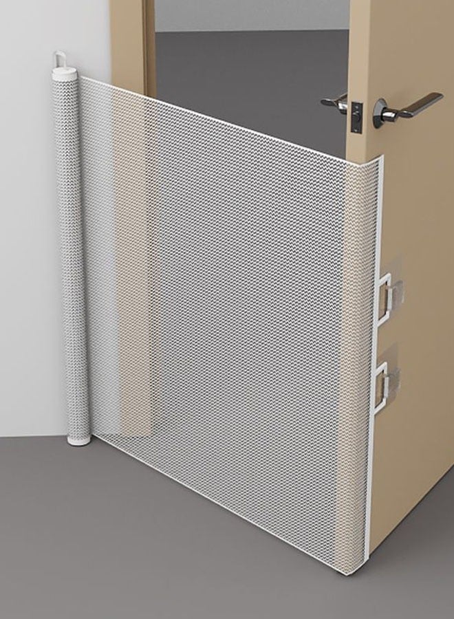 Vividorad Retractable Baby Gate,Adjustable Safety Baby Gate,Baby Gate for Smooth Wall No Drilling,Extra Wide Baby Safety Gate, Portable Easy Install Baby Gate,for Doorway, Staircase, Indoor, Outdoor(43.3x30.7inch/59x30.7inch) - Image 1