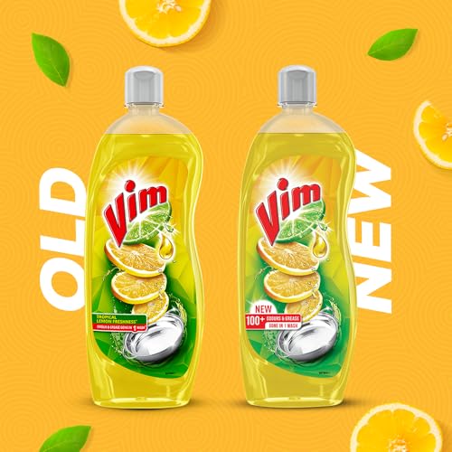 Vim Dishwash Liquid Gel Lemon|| With Lemon Fragrance|| Leaves No Residue|| Grease Cleaner For All Utensils|| 750 ml Bottle - Image 3