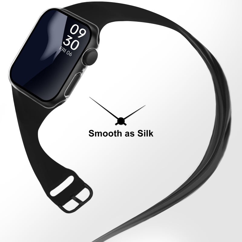 Smiling 2 Pack Sport Band and 2 Pack Case Built in Tempered Glass Screen Protector Compatible with Apple Watch SE 2023/Series 6 SE 5 4 40mm - Image 5