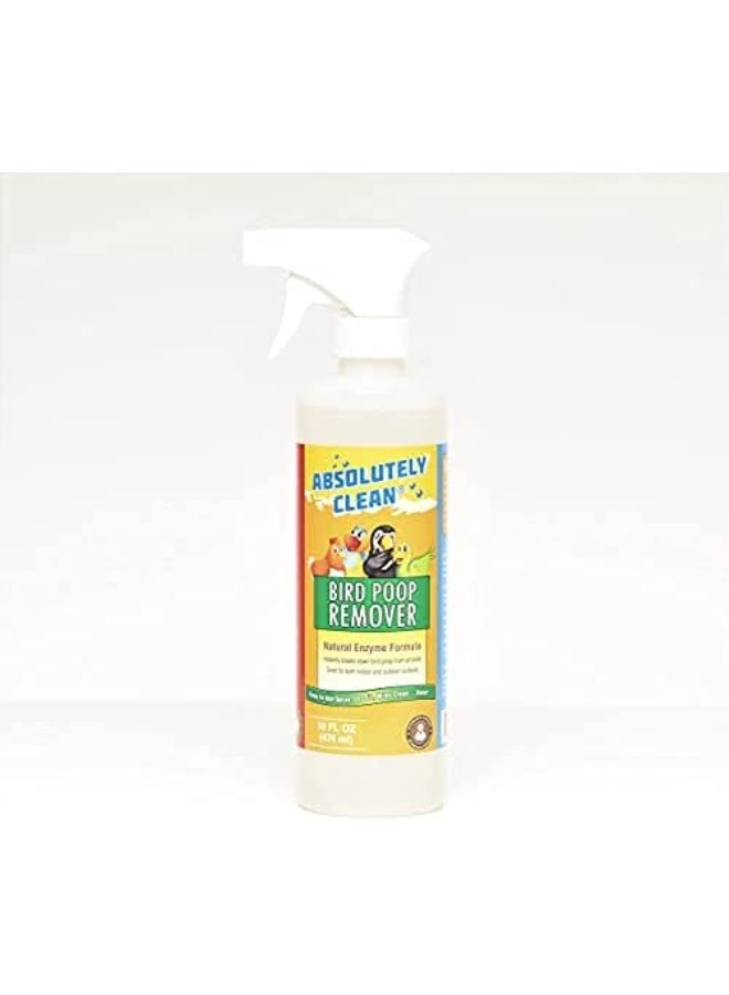 Absolutely Clean Amazing Bird Poop Cleaner Spray - Just Spray/Wipe - Safely & Easily Removes Bird Messes - Use Indoor/Outdoor - Made in The USA