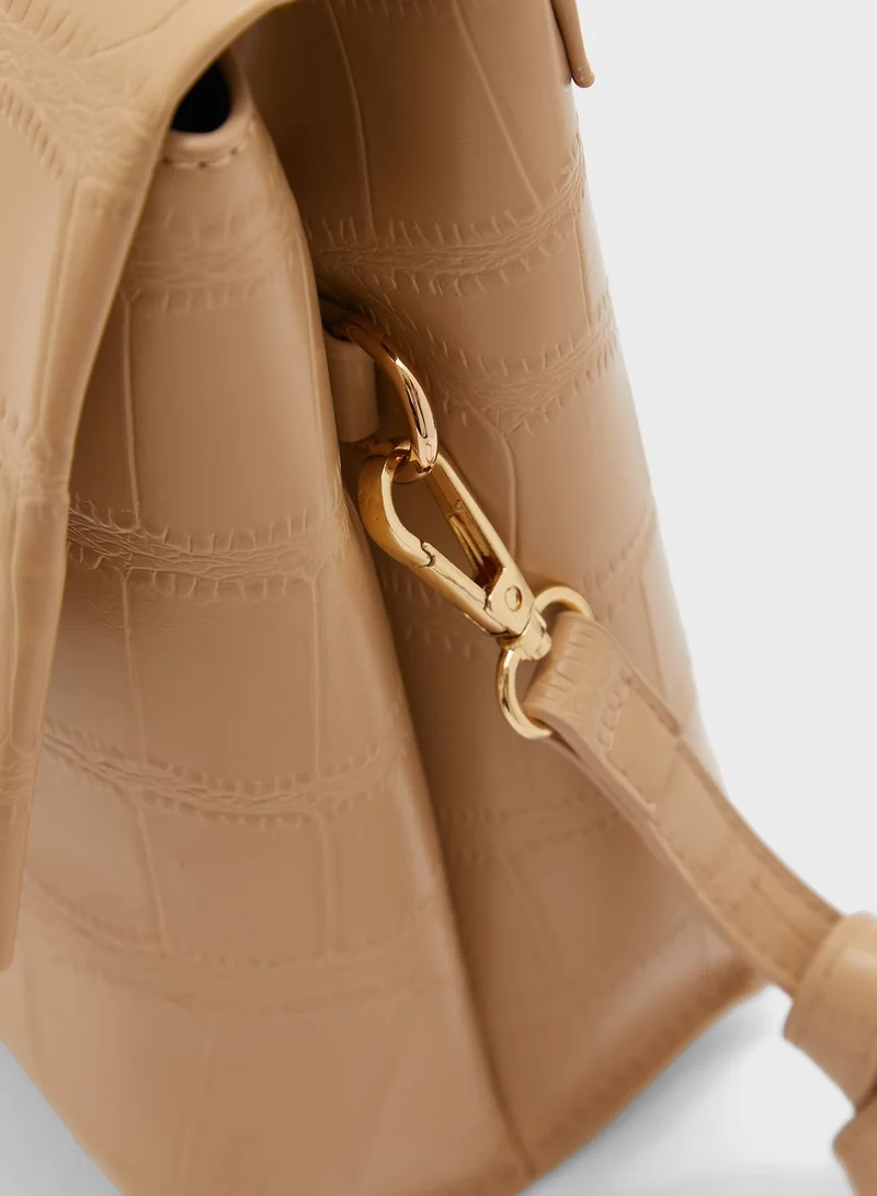 ELLA Foldover Croc Bag