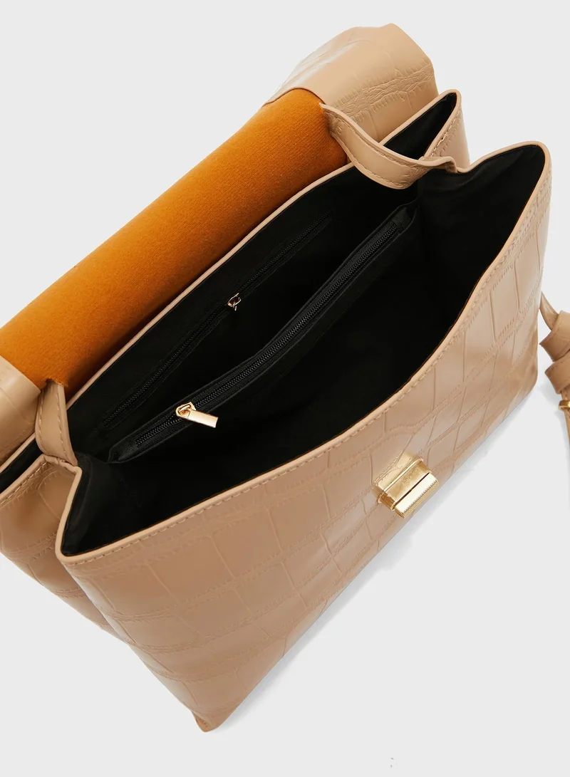 ELLA Foldover Croc Bag