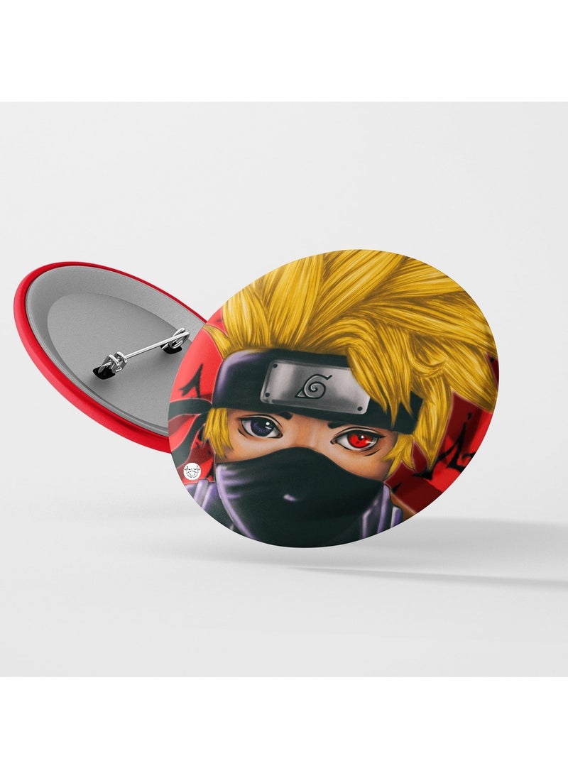 Reeman Design Brooch with Naruto design print 