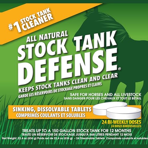 Airmax Stock Tank Defense, Livestock Water Trough Cleaner, Clean Drinking Tanks for Horse, Cattle, Goat & Chicken, Safe & Easy-to-Use Cleaning Tablet Treatment for Farming & Agricultural Use, 24 Tabs - Image 2