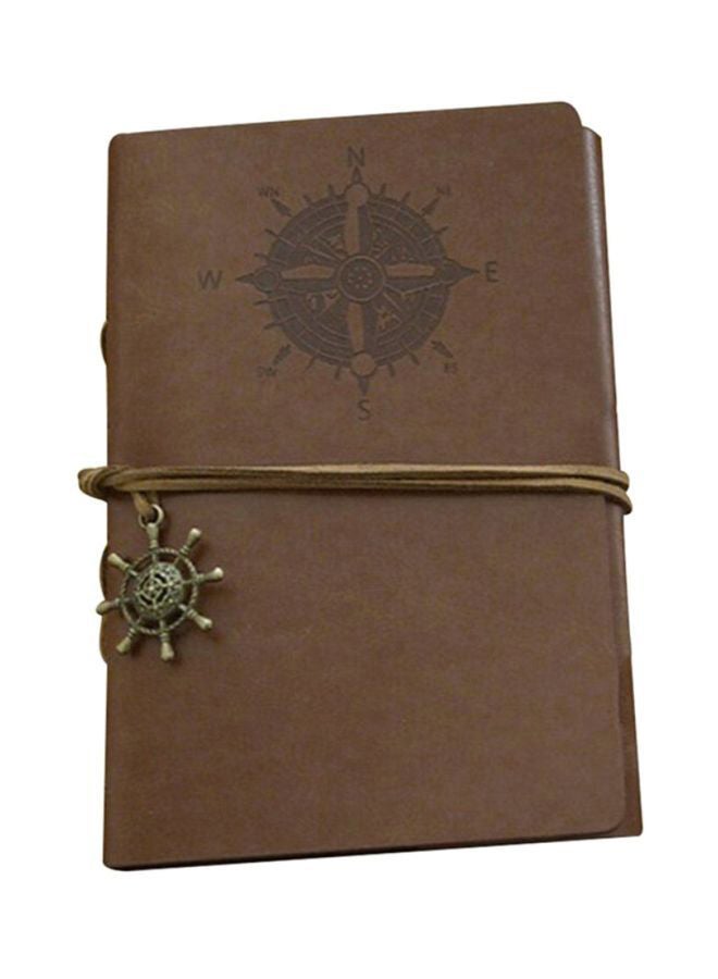 Ring Binding Retro Personality Notebook Brown - Image 1