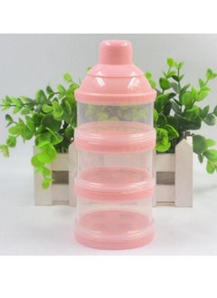 Generic Baby Kids Travel Portable Milk Powder Formula Dispenser Container Pot Box 3 Compartment Rice Milk Cans Storage Box  - Image 1