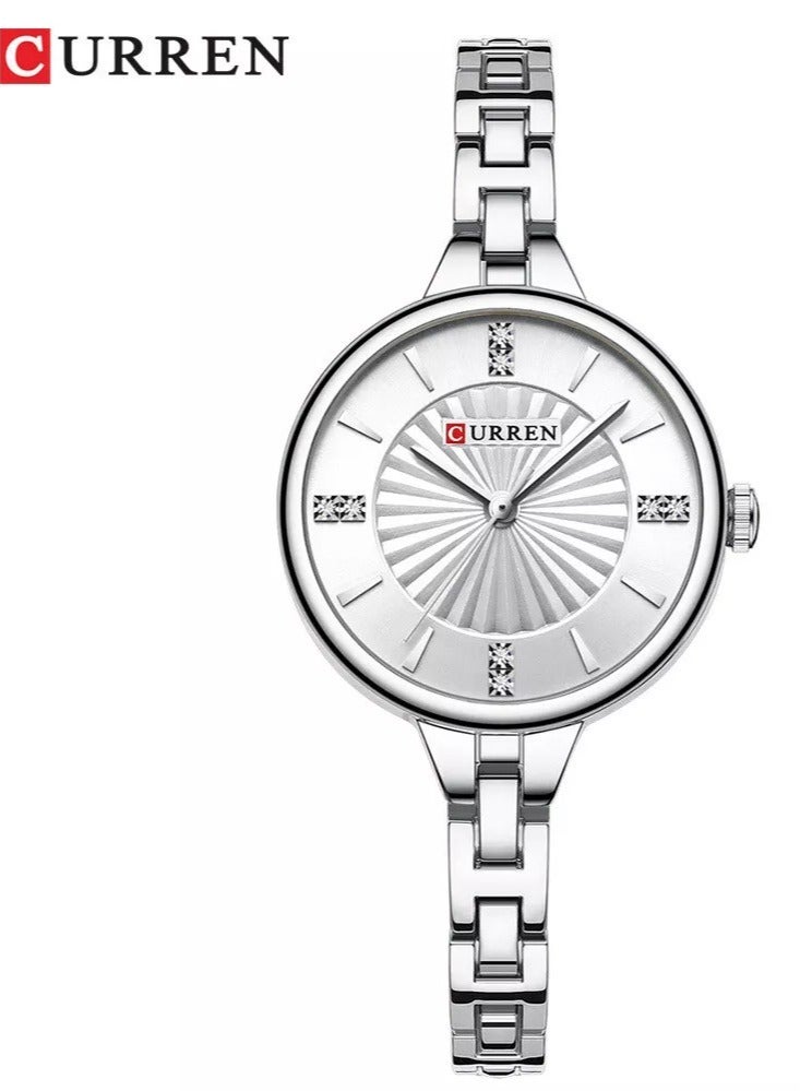 CURREN New CURREN Watch 9097, Women's Fashion Quartz Wrist Watch, Outdoor Leisure Round Metal Strap Watch - Image 1