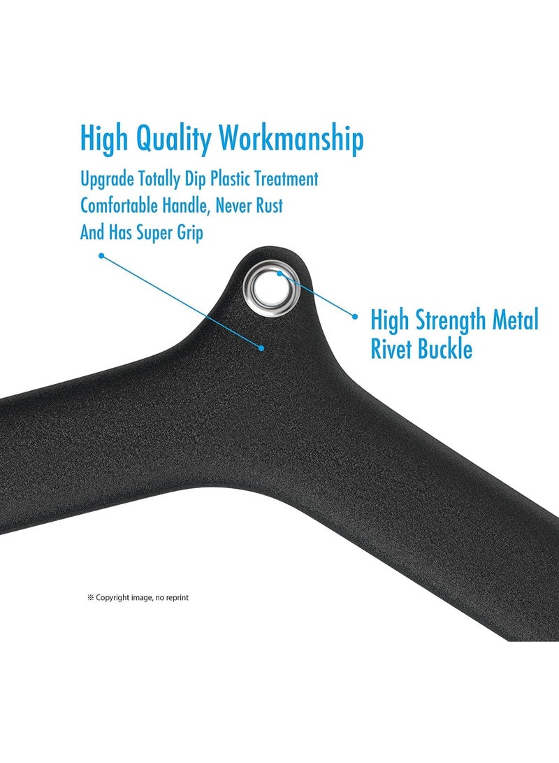 مقبض سحب علوي لجهاز الكابل LAT، بار تمرين الترايسبس والظهر والذراع، بار على شكل T وV للتمارين المنزلية والجيم، مصنوع من حديد قوي لتحمل الأوزان وتمارين القوة وبناء العضلات - Image 3