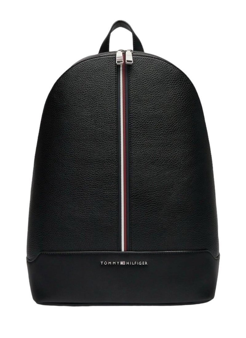 Tommy Hilfiger Plus - Tommy Hilfiger Black Leather Backpack For Men - Image 1