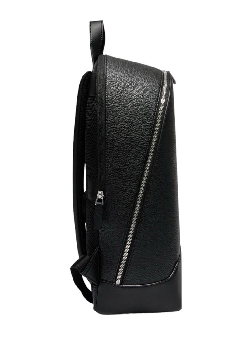Tommy Hilfiger Plus - Tommy Hilfiger Black Leather Backpack For Men - Image 1