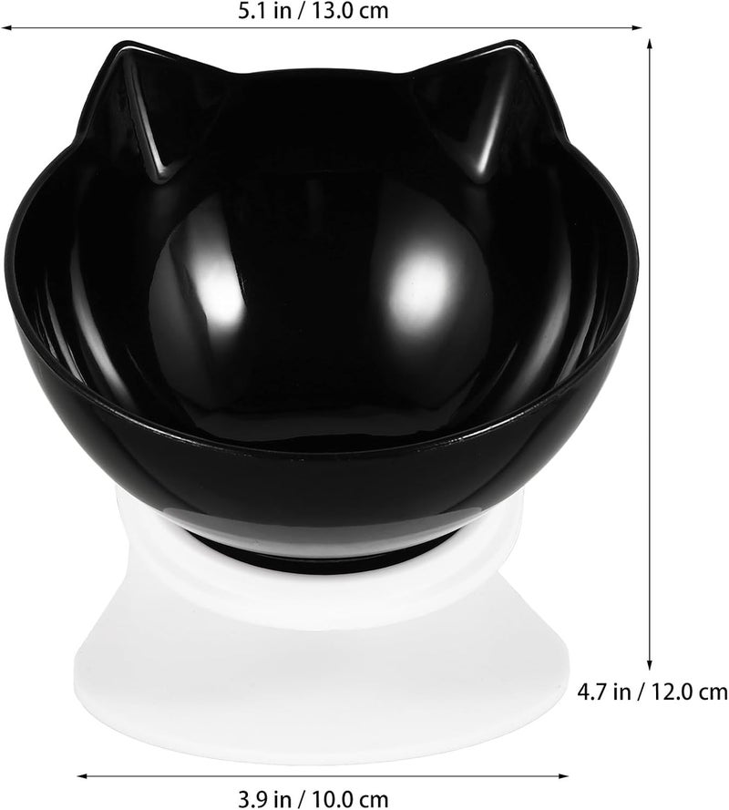Elevated Tilted Pet Feeder Bowl with Neck Protection, Raised Cat Feeding Dish for Cats and Small Dogs, Non-Spill Pet Eating Bowl for Comfortable Feeding - Image 2