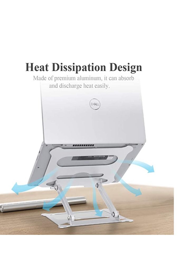 Generic Adjustable Laptop Stand for Desk, Ergonomic Portable Aluminum Laptop Desk Stand  - Image 2