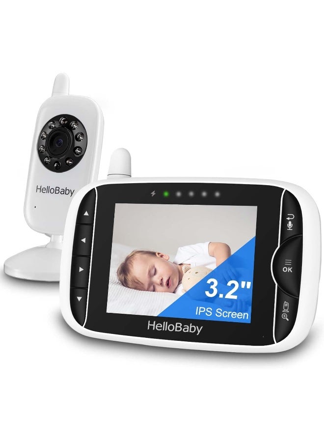HelloBaby Baby Monitor Camera and Audio, 3.2 Inch Video Baby Monitor - Image 1