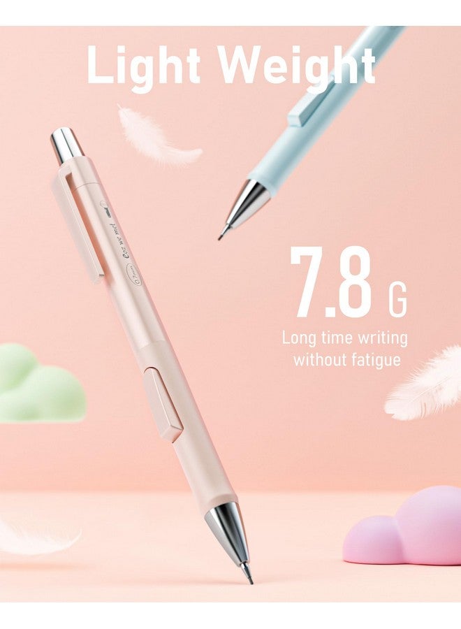 Nicpro 4 Pcs Pastel Mechanical Pencil 0.7Mm, Cute Fast Click Mechanical Pencils Set With 8 Tubes Hb Lead Refills, Erasers, Eraser Refills For School, Student Writing, Drawing, Sketching - With Case - Image 4
