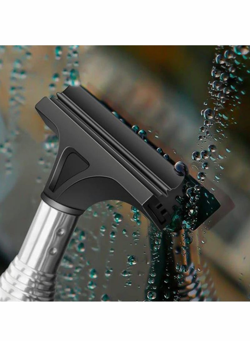 Car Rearview Mirror Wiper, Telescopic Auto Mirror Squeegee Cleaner, Long Handle Car Cleaning Tool - Image 3