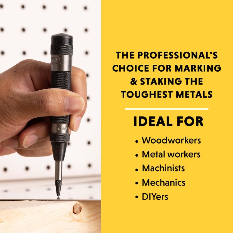 General Tools General Tools Heavy-Duty Automatic Center Punch #78 - Nail Punch Tool to Mark and Scribe - Machinist Tools  - Image 2