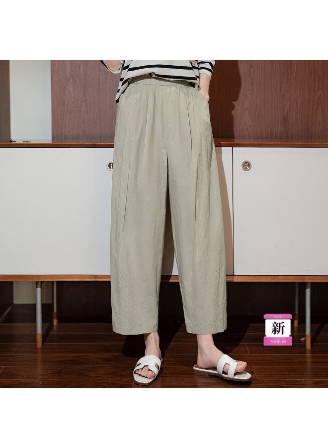 Cypress House 2025 Summer New Women's Solid Color Flowy Trousers With Slimming Effect - Image 2