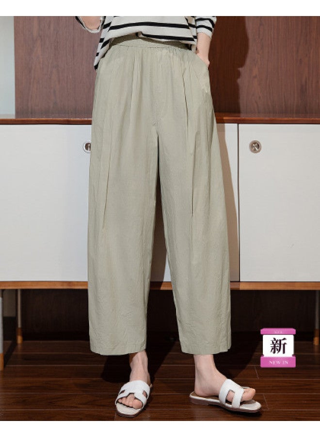 Cypress House 2025 Summer New Women's Solid Color Flowy Trousers With Slimming Effect - Image 1