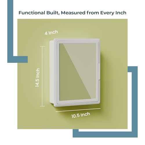 Lifelong Wall-Mounted Bathroom Cabinet with Mirror Door|Durable ABS Plastic Frame|3-Tier Shelves for Toiletries | Corrosion-Free & Scratch-Resistant | Easy-Clean, Strong & Reliable Bathroom Organizer - Image 5