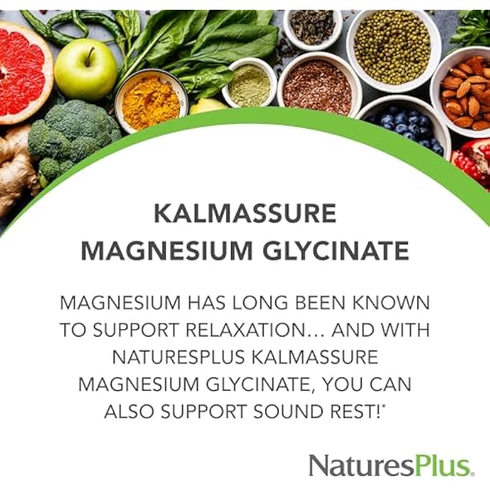 NaturesPlus ناتشرز بلس كالم أسيور مغنيسيوم غليسينات - 90 كبسولة نباتية - يدعم استرخاء الأعصاب والعضلات - مصمم بدون أكسيد المغنيسيوم - 30 حصة - Image 2