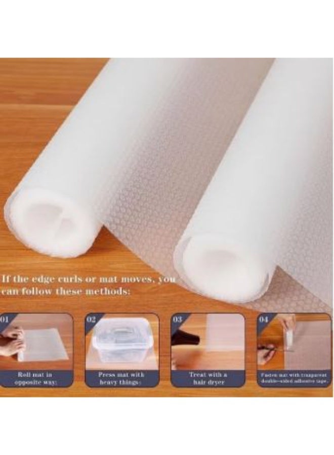 رول مفرش سيليكون لرفوف و أدراج المطبخ و الدواليب والمكاتب قابل للغسيل بخامة عالية الجودة - Image 1