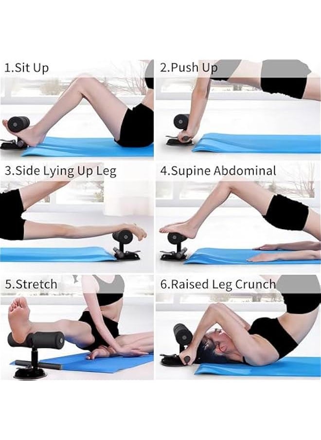 Generic Sit Up Bar,Portable Adjustable Sit Up Floor Holder with 2 Strong Suction Cups and 1 Resistance Band,Situp Bar Assistance Device for Ab Workouts,Sit-Ups & Core Exercises,Home Office Gym  - Image 3