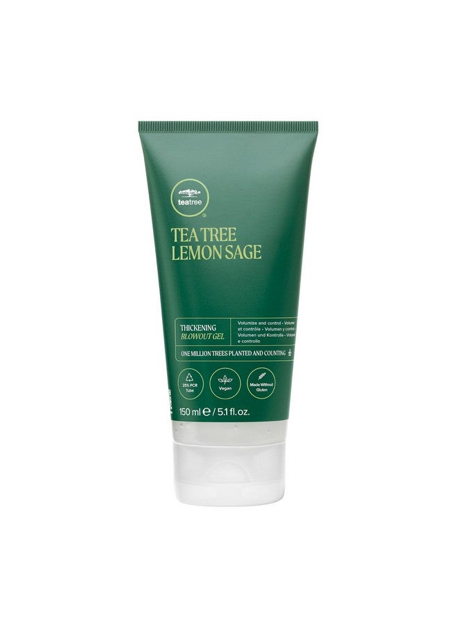 Tea Tree Lemon Sage Thickening Blowout Gel, Volumizing Hair Gel, For Fine Hair, 5.1 fl. oz. - Image 1