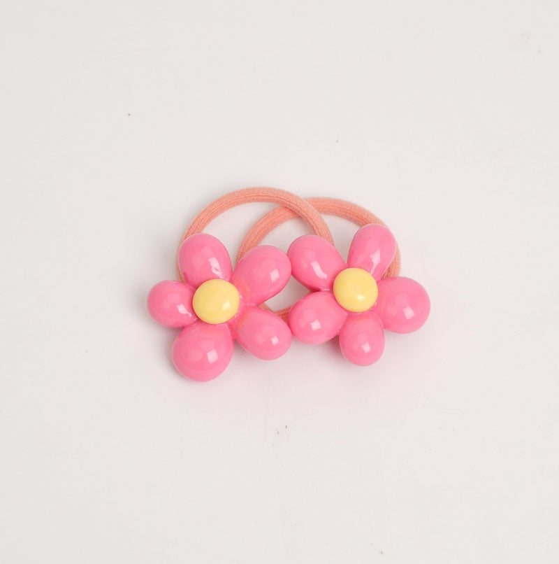 BIANHUAN Baby Girl Elastic Hair Ties with Flower,1.2'' Small Ponytail Flower Holder,Boutique Tiny Rubber Band for Toddlers,Hair Ties No Damage Hair Accessories for Girls Toddlers Kids (Multi-colored B) - Image 5