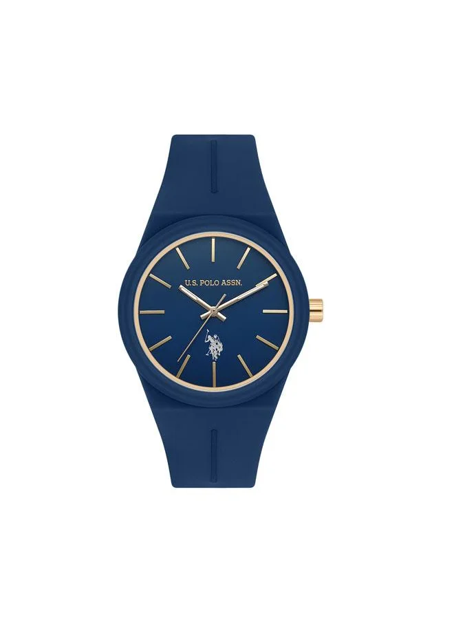 U.S. Polo Assn. Novelties 33mm Women's Watch with Blue Dial & Rubber Strap