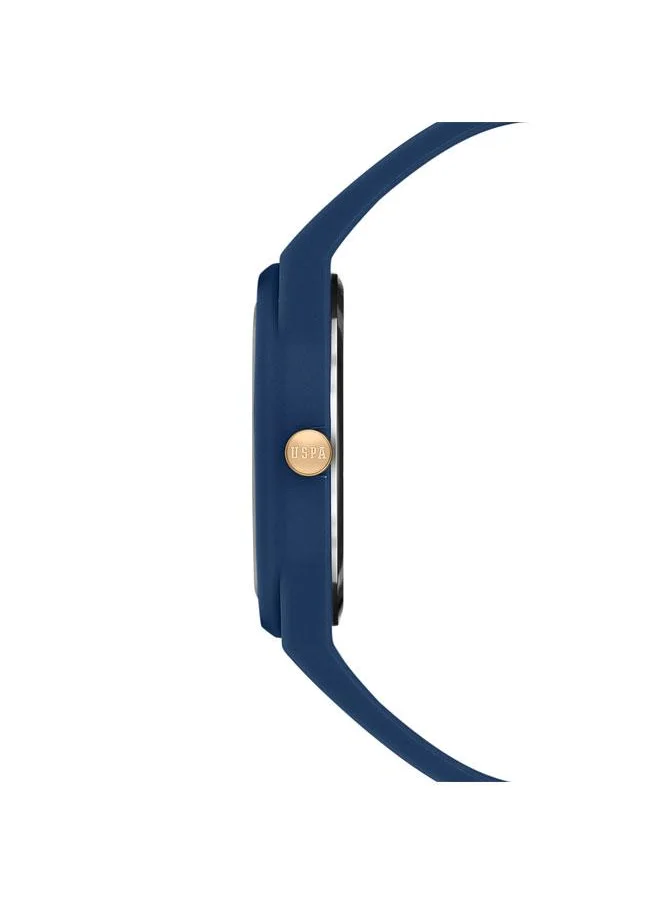U.S. Polo Assn. Novelties 33mm Women's Watch with Blue Dial & Rubber Strap