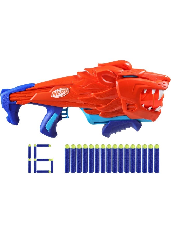 Nerf Junior Wild Lionfury, Easy Play Dart Blaster, 16 Nerf Elite Darts, Nerf Blaster Lion Toys, Outdoor Toys - Age 6 years & Up. - Image 4