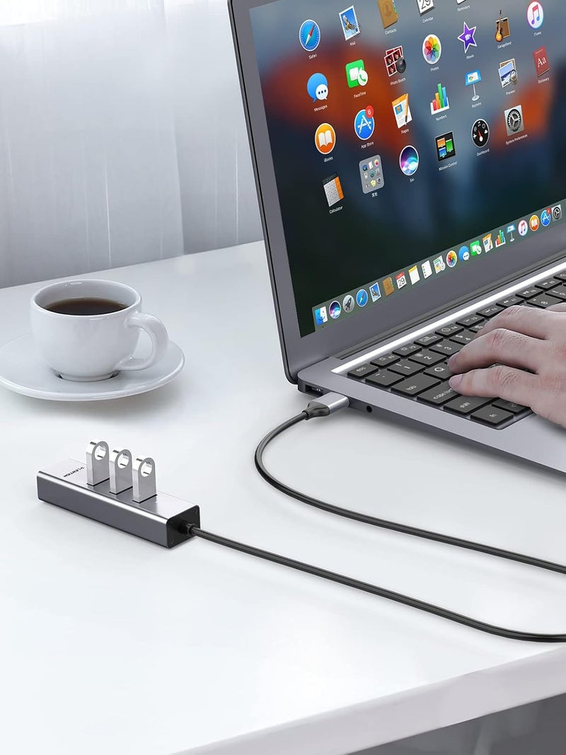 Lention 3- Port USB to Ethernet Adapter, USB 3.0 to RJ45 Ethernet Adapter Compatible with 2025-2016 MacBook Pro, 2025-2018 Mac Air, Surface pro, Chromebook, A Port Laptops(H23s-0.5M, Space Gray) - Image 5