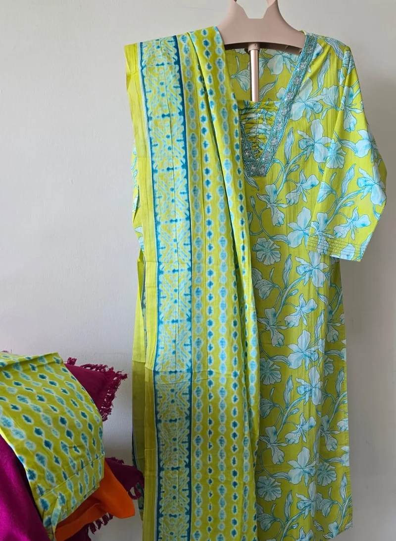 THUGFIT GREEN 3 PIECE SUIT SUMMER WEAR