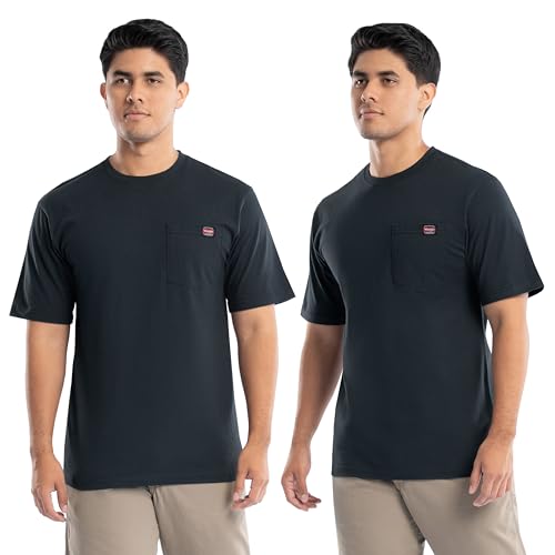 Wrangler Workwear Men's Short Sleeve Pocket T-Shirt, 2-Pack, Navy, X-Large - Image 1