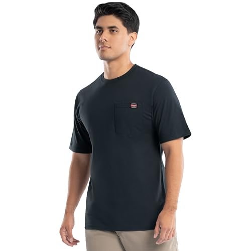 Wrangler Workwear Men's Short Sleeve Pocket T-Shirt, 2-Pack, Navy, X-Large - Image 4