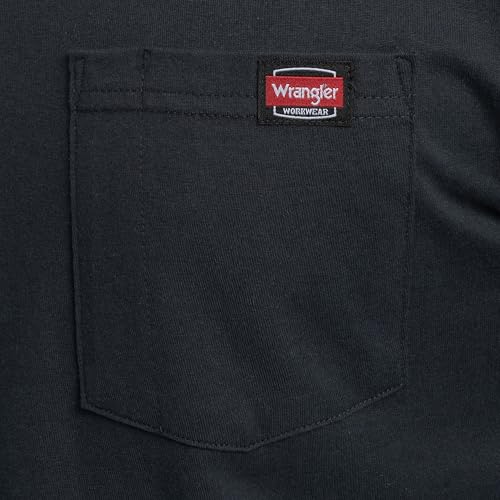 Wrangler Workwear Men's Short Sleeve Pocket T-Shirt, 2-Pack, Navy, X-Large - Image 3