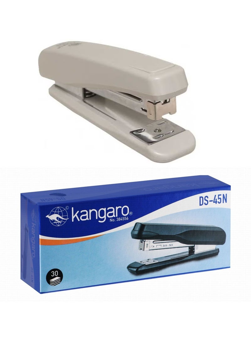 Kangaro 1-Piece DS45N Desktop Stapler With 30 Sheet Capacity Grey 